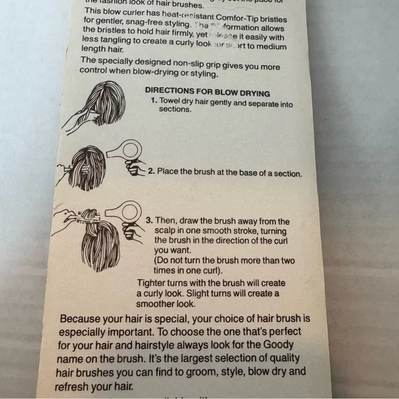 Vintage Goody Futura Round Hairbrush 1985 Comfor-Tip Bristles Red Tan Grip - Picture 13 of 14